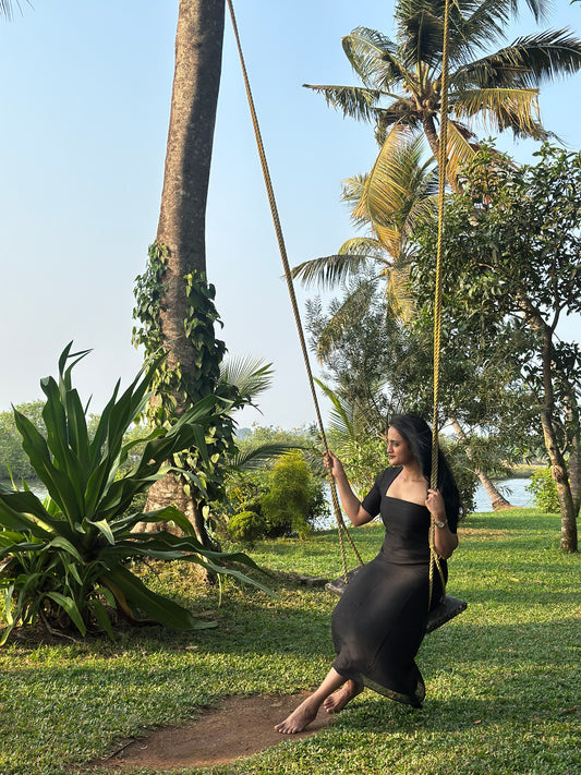 Midnight Grace Midi Dress