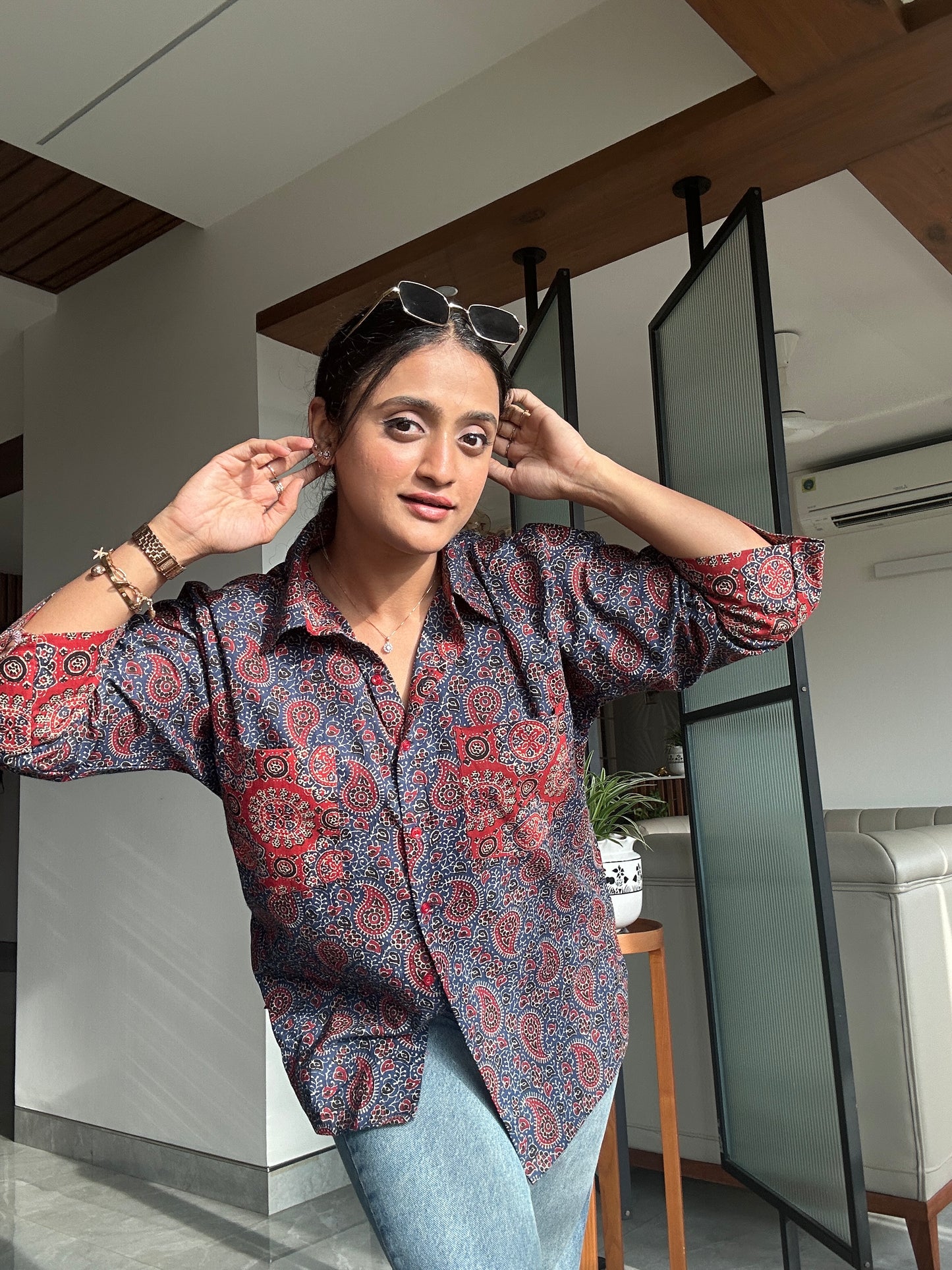 Indigo Earth Ajrakh Shirt