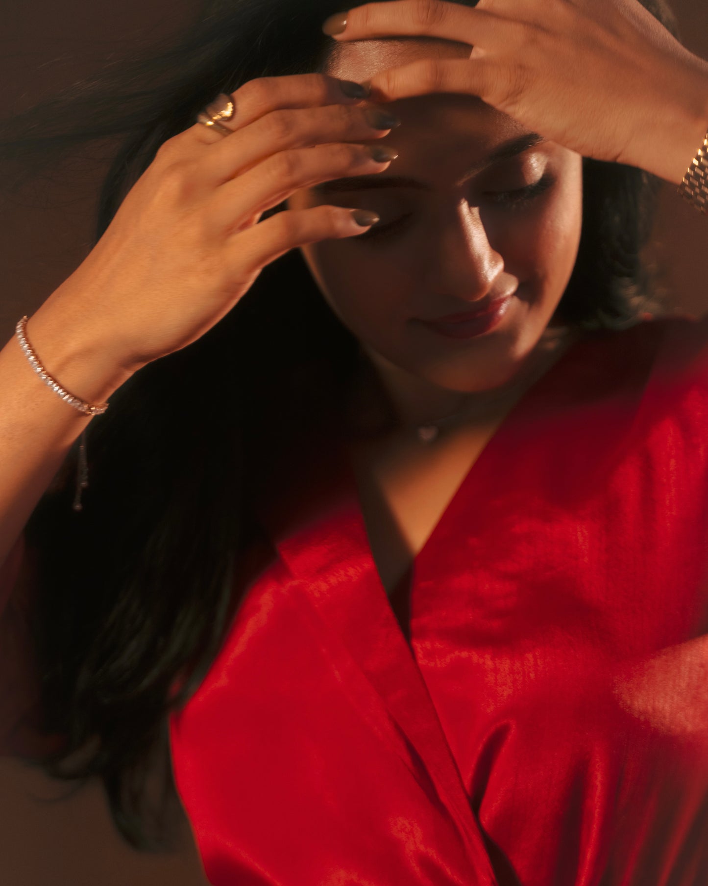 Crimson Wrap Top