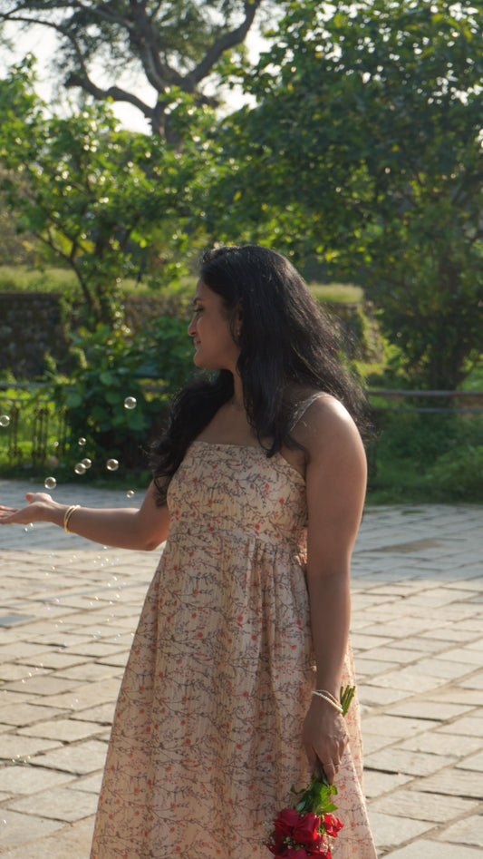 Cream Cloud Maxi Dress