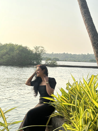 Midnight Grace Midi Dress