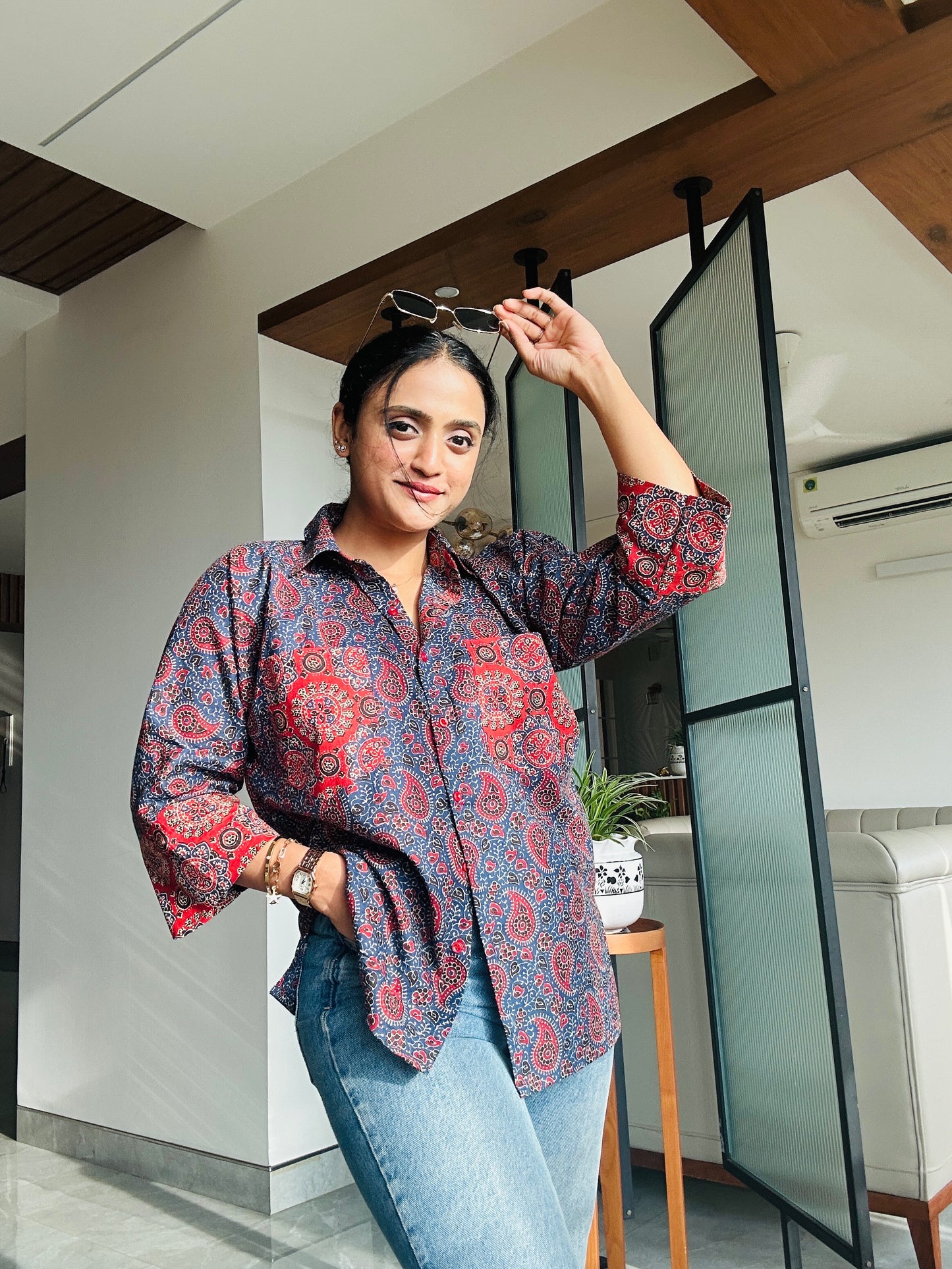 Indigo Earth Ajrakh Shirt